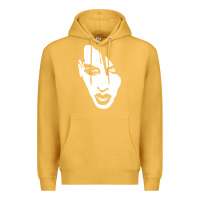 Mustard marilyn manson face Premium Hoodie - artisFamous
