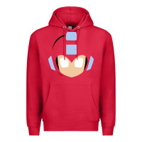 Cardinal mega man retro video game face Premium Hoodie - artisFamous