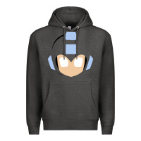 Charcoal Heather mega man retro video game face Premium Hoodie - artisFamous
