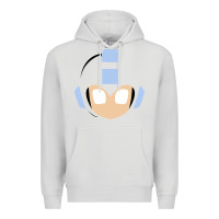 Dove Grey mega man retro video game face Premium Hoodie - artisFamous