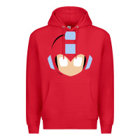 Red mega man retro video game face Premium Hoodie - artisFamous