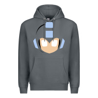 Rock mega man retro video game face Premium Hoodie - artisFamous