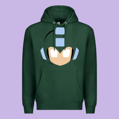 Mega Man Retro Video Game Face Premium Hoodie Designed By Artisfamous