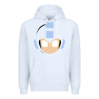 White mega man retro video game face Premium Hoodie - artisFamous