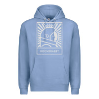 Colony Blue cosmonaut – retro soviet space race Premium Hoodie - artisFamous