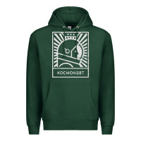 Sports Green cosmonaut – retro soviet space race Premium Hoodie - artisFamous