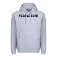 Heather Grey food is love Premium Hoodie - artisFamous