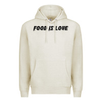 Oatmeal Heather food is love Premium Hoodie - artisFamous