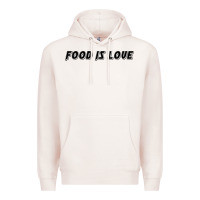 Pale Pink food is love Premium Hoodie - artisFamous