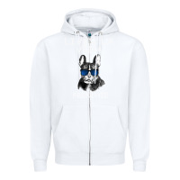 White Livin' la vida Frenchie Zipper Hoodie - Bettercallsaul