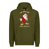 Army Green santa grumpy Premium Hoodie - artisFamous