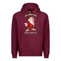 Burgundy santa grumpy Premium Hoodie - artisFamous