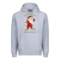 Heather Grey santa grumpy Premium Hoodie - artisFamous