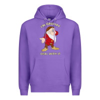 Purple santa grumpy Premium Hoodie - artisFamous