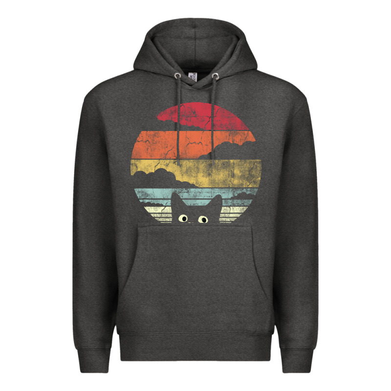 Cat Retro Vintage Style Premium Hoodie by artisFamous | Teevron