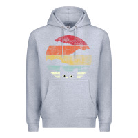 Heather Grey cat retro vintage style Premium Hoodie - artisFamous