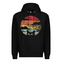Black cat retro vintage style Premium Hoodie - artisFamous
