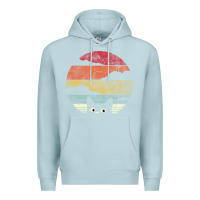 Blue Mist cat retro vintage style Premium Hoodie - artisFamous