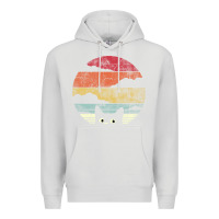 Dove Grey cat retro vintage style Premium Hoodie - artisFamous