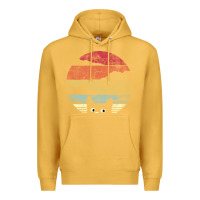 Mustard cat retro vintage style Premium Hoodie - artisFamous