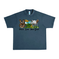 Midnight Navy peace love boer goat Urban Heavy Tee - LillyAllenDesigns