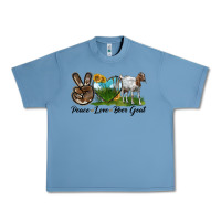 Pebble Blue peace love boer goat Urban Heavy Tee - LillyAllenDesigns