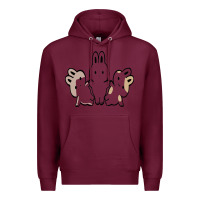 Burgundy bunnys Premium Hoodie - artisFamous