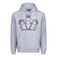 Heather Grey bunnys Premium Hoodie - artisFamous
