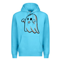 Ocean Blue ghost Premium Hoodie - artisFamous