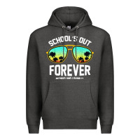 Charcoal Heather school out forever retired teacher retro summer Premium Hoodie - artisFamous