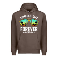Coffee school out forever retired teacher retro summer Premium Hoodie - artisFamous
