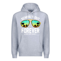 Heather Grey school out forever retired teacher retro summer Premium Hoodie - artisFamous