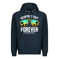 Navy school out forever retired teacher retro summer Premium Hoodie - artisFamous