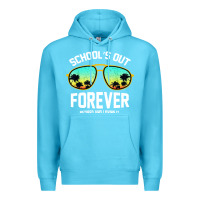 Ocean Blue school out forever retired teacher retro summer Premium Hoodie - artisFamous