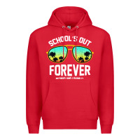Red school out forever retired teacher retro summer Premium Hoodie - artisFamous