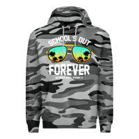 Slate Camo school out forever retired teacher retro summer Premium Hoodie - artisFamous