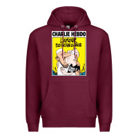 Burgundy charlie hebdo Premium Hoodie - artisFamous