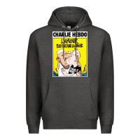 Charcoal Heather charlie hebdo Premium Hoodie - artisFamous