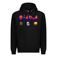 Black dig dug Premium Hoodie - artisFamous