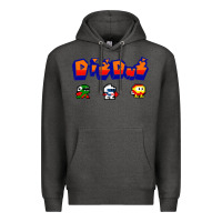 Charcoal Heather dig dug Premium Hoodie - artisFamous
