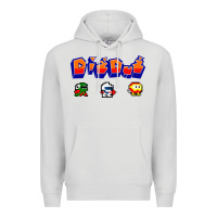Dove Grey dig dug Premium Hoodie - artisFamous