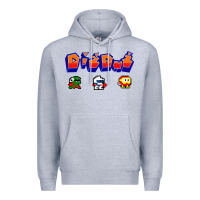 Heather Grey dig dug Premium Hoodie - artisFamous