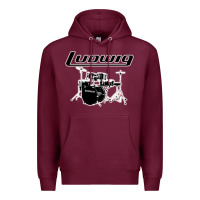 Burgundy ludwig drum Premium Hoodie - artisFamous