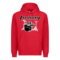 Red ludwig drum Premium Hoodie - artisFamous