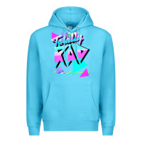 Ocean Blue 1980's style totally rad 80s casual  v.10.1 tank top Premium Hoodie - artisFamous