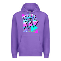 Purple 1980's style totally rad 80s casual  v.10.1 tank top Premium Hoodie - artisFamous