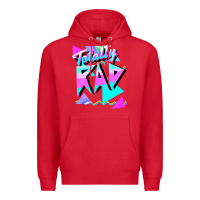 Red 1980's style totally rad 80s casual  v.10.1 tank top Premium Hoodie - artisFamous