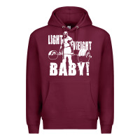 Burgundy American bodybuilder Premium Hoodie - artisFamous