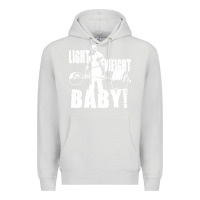 Dove Grey American bodybuilder Premium Hoodie - artisFamous