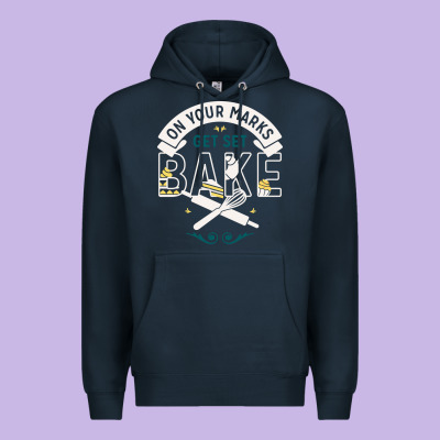 On Your Marks Get Set Bake Premium Hoodie Designed By Artisfamous